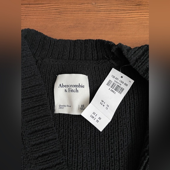 Abercrombie long-length chenille cardigan size xs - Picture 4 of 4